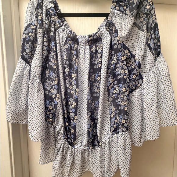 Tops - Elegant Floral Women's Blouse